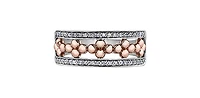 10K White & Rose Gold 0.17cttw Diamond Ring