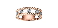 10K White & Rose Gold 0.11cttw Diamond Ring
