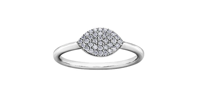 10K White Gold 0.15cttw Diamond Ring