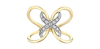 10K Yellow & White Gold 0.09cttw Diamond Ring