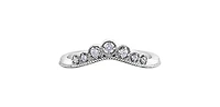 10K White Gold Diamond Wedding Ring - 4 /