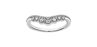 10K White Gold Diamond Wedding Ring - 4 /