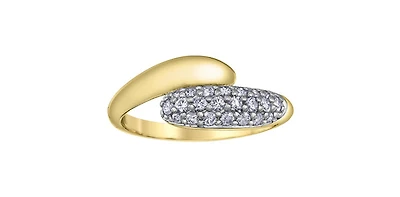 10K Yellow Gold 0.38cttw Diamond Ring - 4 / yellow gold