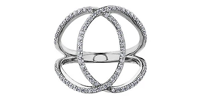 10K White Gold 0.45cttw Diamond Ring, 6.5 - /