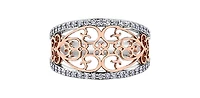 10K White & Rose Gold Diamond Ring