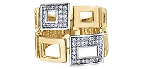 10K Yellow & White Gold 0.25cttw Diamond Ring - / 4.5