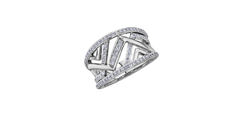 10K White Gold 0.53cttw  Diamond Ring - 4