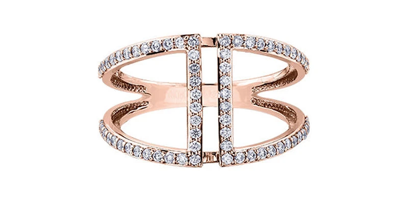 10K Rose Gold 0.40cttw Diamond Ring - /