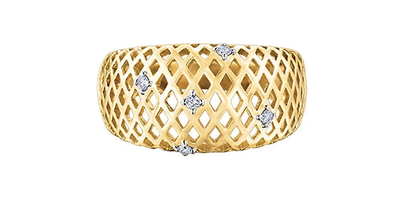 10K Yellow Gold 0.6cttw Diamond Ring