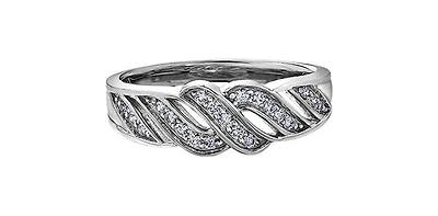 10K White Gold 0.18cttw Diamond Ring