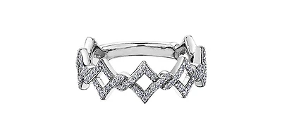 10K White Gold 0.24cttw Diamond Ring