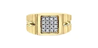 10K Yellow Gold 0.25cttw Diamond Gents Ring, 10 - /