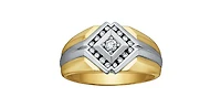 10K Yellow Gold 0.30cttw Diamond Gents Ring, 10