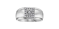 10K White Gold 0.25cttw Diamond Gents Ring - /