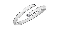 10K Diamond Bypass Ring - / Gold