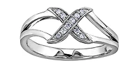 10K White Gold 0.07cttw Diamond Ring - / 4.5