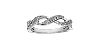 10K White Gold 0.095cttw Diamond Ring