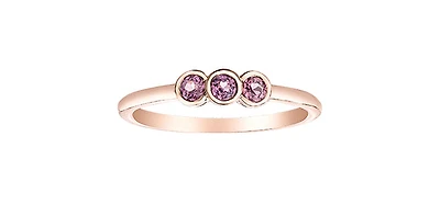 10K Rose Gold 0.30cttw Genuine Rhodalite Garnet Ring - 4.5