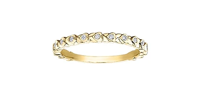 10K Yellow Gold 0.07cttw Diamond Ring