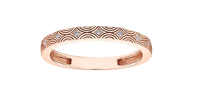 10K Rose Gold 0.036cttw Diamond Ring - / 4.5
