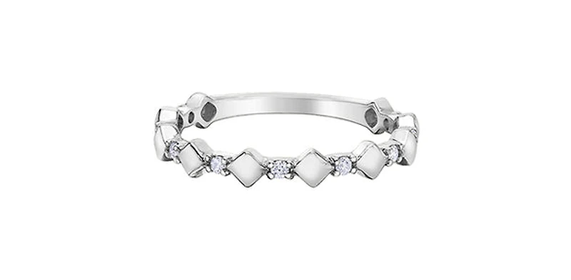 10K White Gold 0.10cttw Diamond Ring