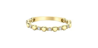 10K Yellow Gold 0.10cttw Diamond Ring, size 6.5