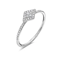 14K White Gold 0.14 cttw Diamond Ring