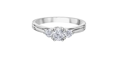 14K  White Gold 0.60cttw Canadian Diamond Engagement Ring - /