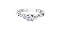 14K  White Gold 0.60cttw Canadian Diamond Engagement Ring - /