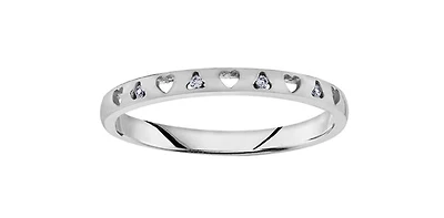 10K White Gold 0.02cttw Diamond Ring