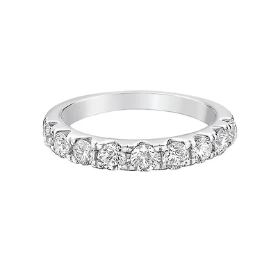 14K Rose Gold Platinum diamond band
