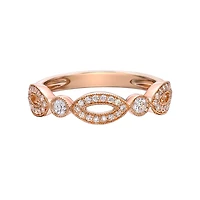14K Rose Gold 1/4ct twt bezel-set diamond band - 4.5