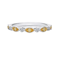 10K White Gold 1/6ct twt prong-set diamond band - 4.5