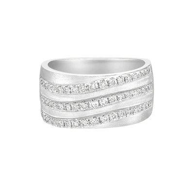 14K White Gold Prong-set diamond band