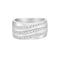 14K White Gold Prong-set diamond band