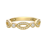 14K Yellow Gold 1/4ct twt bezel-set diamond band