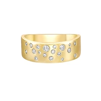 14K Yellow Gold Flush-set diamond band - 4.5