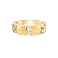 14K Yellow Gold Pave-set diamond band