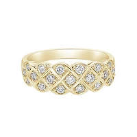 14K Yellow Gold Prong-set diamond band lines