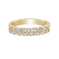 14K Yellow Gold Channel-set diamond band