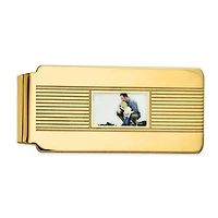 925 Sterling Silver/Yellow Gold-Plated Money Clip 54mm x 25mm, Personalized with Photo - MADE TO ORDER