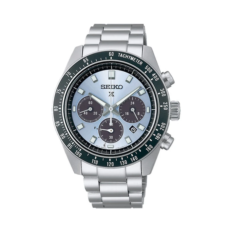 Seiko Prospex Speedtimer Solar Chronograph with Light Blue Dial SSC935P1- Shipping Immediately