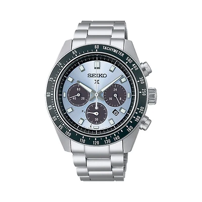 Seiko Prospex Speedtimer Solar Chronograph with Light Blue Dial  SSC935P1- Shipping Immediately