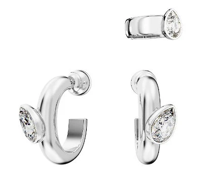 Swarovski Dextera Hoop earrings with ear cuff, Set (3), Discontinued - 5671192