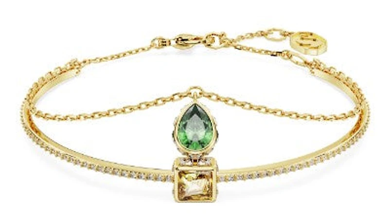 Swarovski Stilla bangle, Mixed cuts, Multicolored, Gold-tone plated 5662924