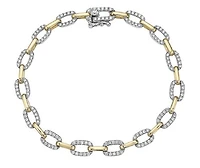 14K Yellow and White Gold Diamond Bracelet