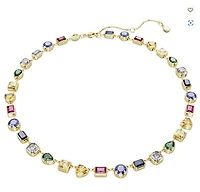 Swarovski Stilla necklace Mixed cuts, Multicoloured, Gold-tone plated 5662915