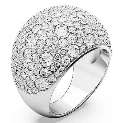 Swarovski Luna cocktail ring, Moon, White, Rhodium plated 5677133