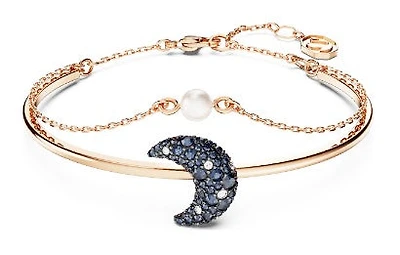Swarovski Luna bangle, Moon, Multicolored, Rose gold-tone plated 5671586 - Discontinued