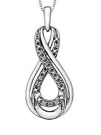 10K White Gold cttw Diamond Pendant